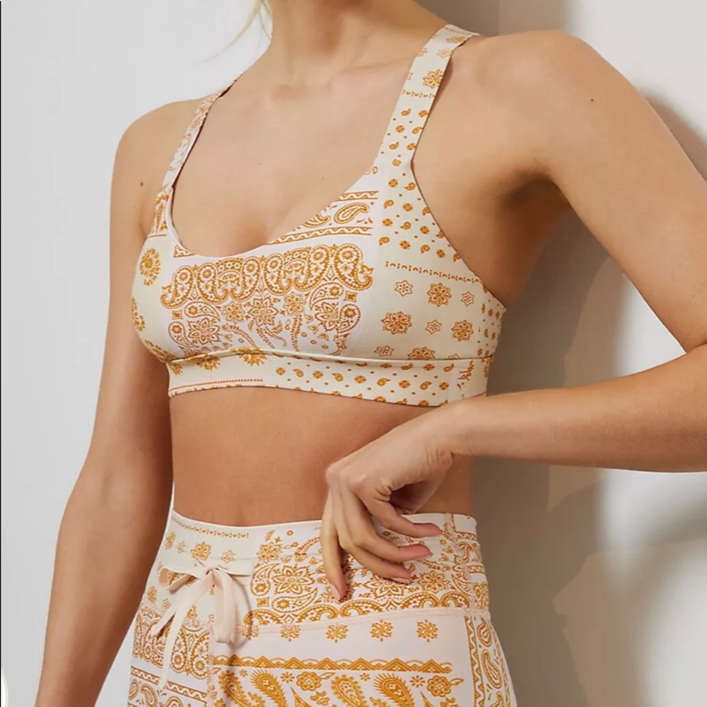 Anthropologie THE UPSIDE CARMEN BANDANA SPORTS BRA
